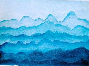góry malowane akwarelami