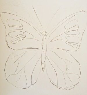 jak narysować motyla
